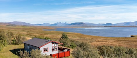 View over the lake and the fjord