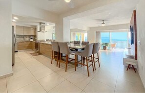 Bright and open living/kitchen area. 