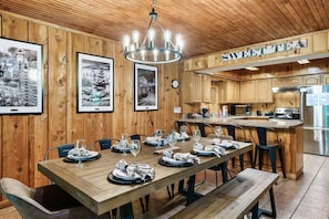 Gather around the table for food and share some laughs