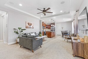 Open Concept Living Room space for air mattress