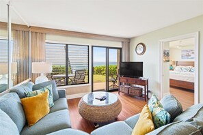 Living Room and Master Bedroom with Ocean Views