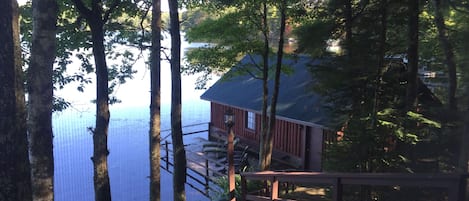 View from main cabin to boat house