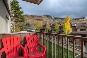 Enjoy views of the mountain right outside on our balcony