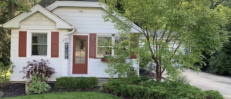 Our sweet cottage front in the Summer!