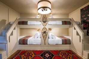 Custom built-in bunk beds on lower level