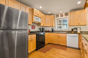 The kitchen was well equipped and spacious. -Marcia J.