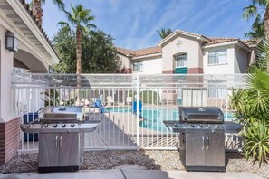 This is the BBQ station, steps from your unit.