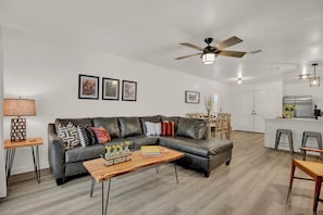 Spacious and cozy living room.