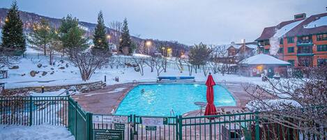 Large heated outdoor pool open all year long