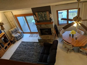 View of living room from upstairs bedroom.