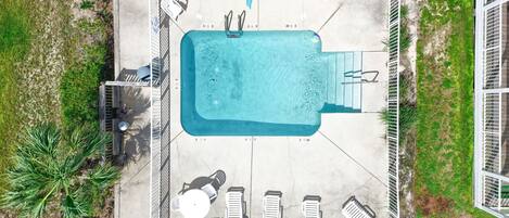 Pool is easily accessible, right outside your door