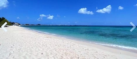 Our beach view right across from the villa