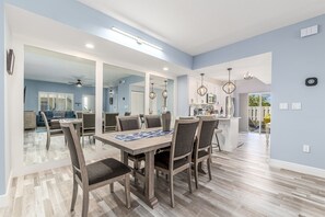 Dining area and kitchen