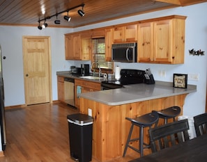 Fully stocked kitchen