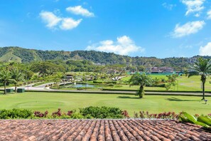 Terrace with beautiful resort view.