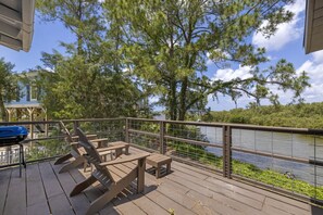 Beautiful views off the second story deck