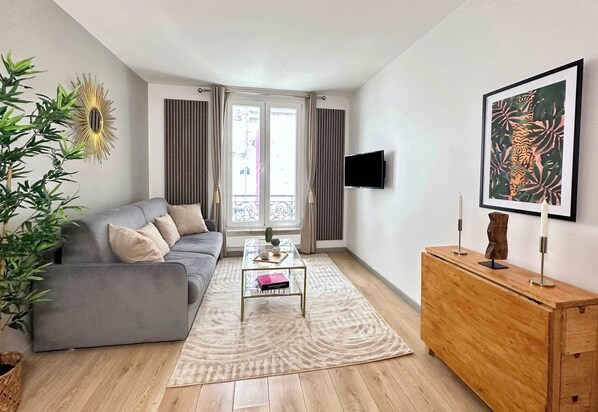 Wide-open dining room in the living room