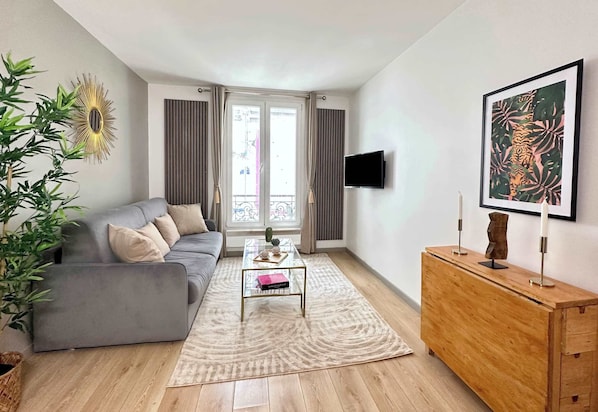 Wide-open dining room in the living room