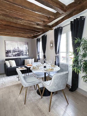Charming dining space, ideal for cozy moments for four.