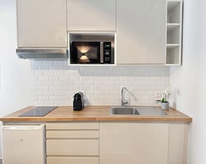 This kitchen will be perfect for your stay with brand new equipment