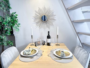 Dining table for up to 4 people for memorable meals.