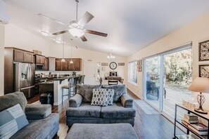 Home Decor, Couch, Furniture, Table, Ceiling Fan