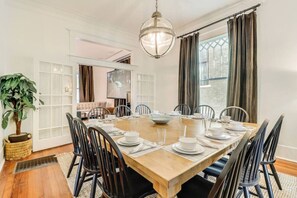 Huge dining table..seating for 9