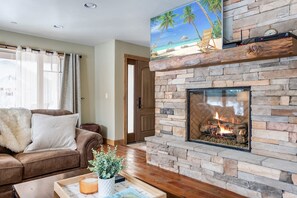 Gas fireplace to keep you cozy