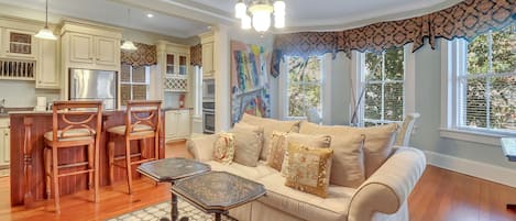 Light-filled and inviting living area