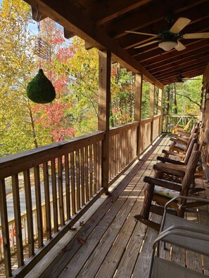 Main Level Deck with Rocking Chairs and Swing