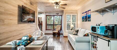 Open Floor Plan with Living room and Kitchen connected.