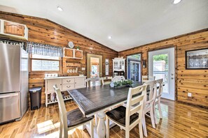 Dining Area | Main Floor | Dishware & Flatware | Deck Access