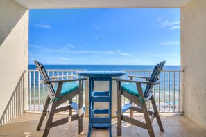 Balcony - The private balcony offers a table with seating for 2. Enjoy the endless views of the Gulf of America from this 6th floor unit.