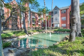 The Apartment is overlooking to the pond, peaceful and relaxing.