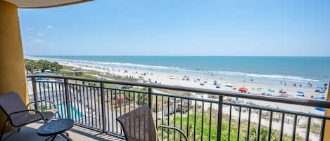 Direct Oceanfront, Extra Large Balcony!