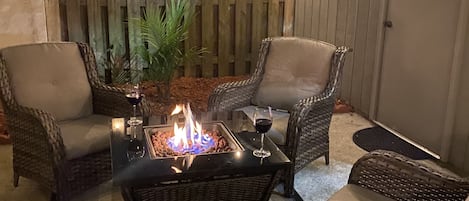 Relaxing back patio. 