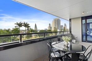 Large balcony with the river and the city views