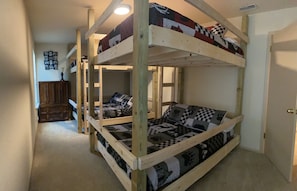 Custom built bunks. 