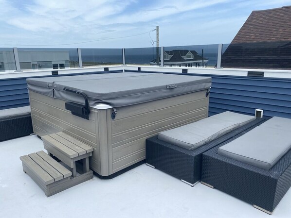 hot tub on deck