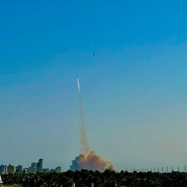 View of Starship Launch from roof top deck