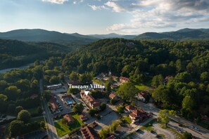 Aerial view showing downtown location