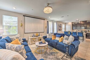 Living Room | Projector w/ Screen & Firestick | Keyless Entry