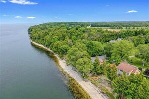 Located on a bluff overlooking the Bay of Green Bay