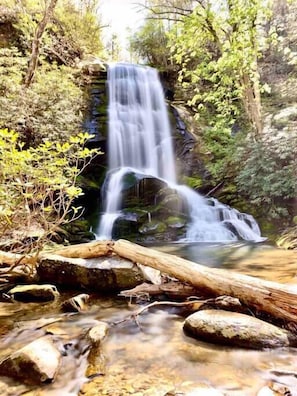 Upper Catawba Falls - a 30-45 minute hike from the community trails