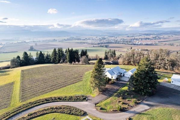 You are secluded so it is peaceful, but so close to so many small towns and thousands of wineries.  -Patti