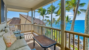 Poipu Palms #303 - Oceanfront Lounging Lanai View - Parrish Kauai