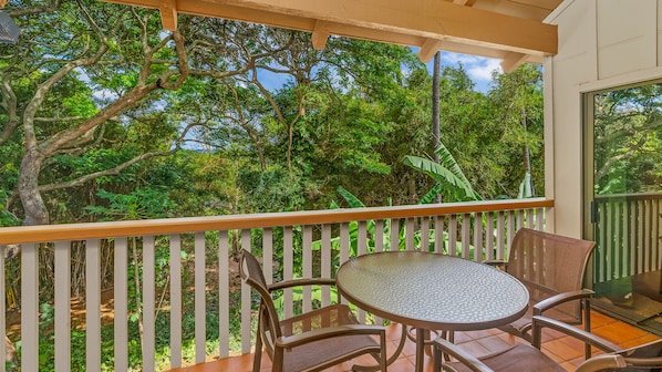 Waikomo Stream Villas #431 - Dining Lanai View - Parrish Kauai