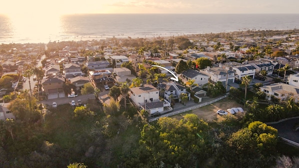 Nestled in a quiet neighborhood with the beach and town just a short walk.
