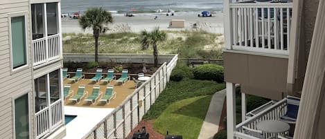 Beach view from balcony 