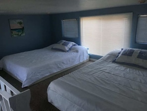Upsatirs Loft with two full-sized beds